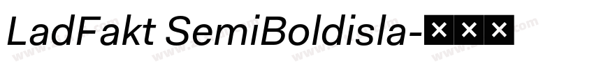 LadFakt SemiBoldisla字体转换